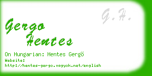 gergo hentes business card